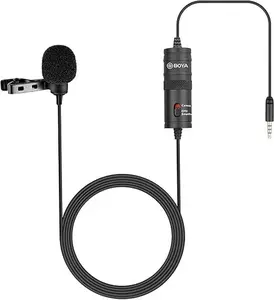 BOYA BY M1 Lavalier Microphone for Smartphones Canon Nikon DSLR Cameras Camcorders Audio Recorder PC