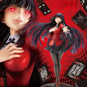 Kakegurui (Yumeko Jabami) figure iterchangeable Faces, Standing Desktop Ornament Statue, Mixed Color, Perfect Gift for Anime Fans, Ideal for Christmas, Valentine's, Halloween