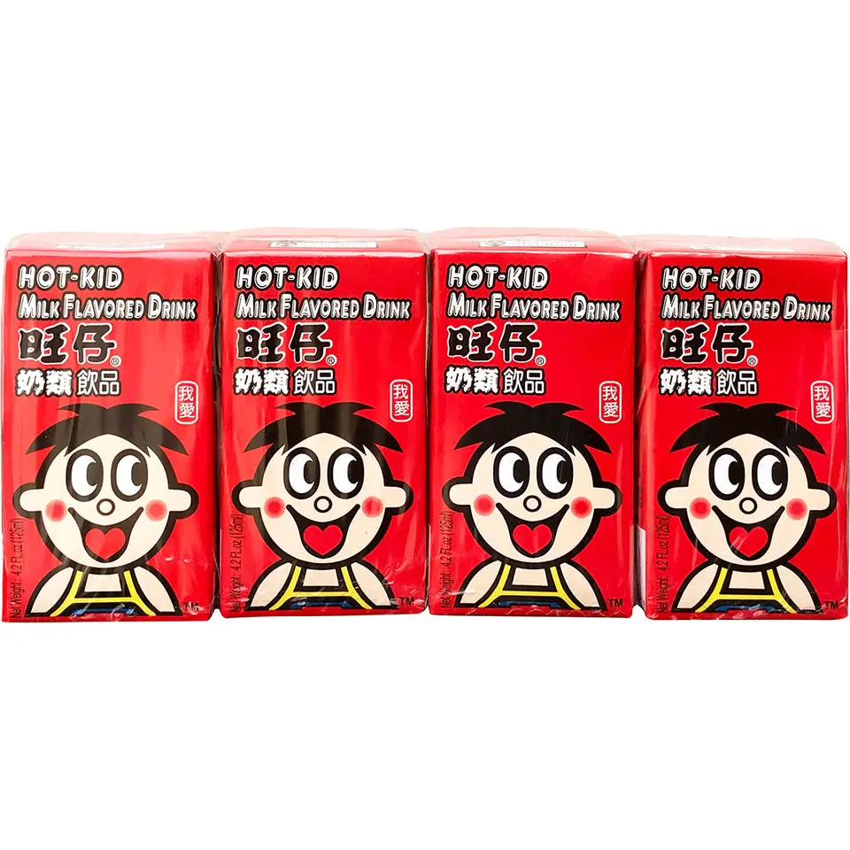WANT-WANT Iconic Design Milky Protein Dairy Drink with Condensed Milk, 125ml Ambient Sugar-Based Beverage for Kids, Delicious 4-Pack
