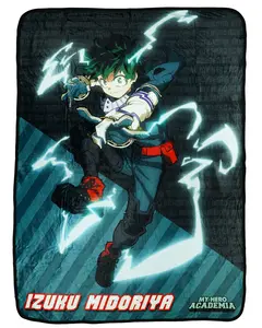My Hero Academia Izuku Midoriya Soft Plush Lightweight Throw Blanket 45" X 60"