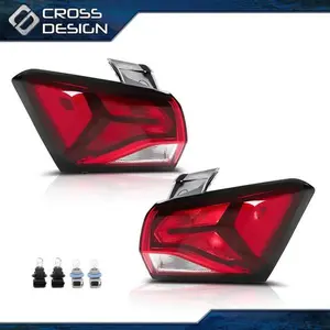 CROSSDESIGN Fit For 2022 2023 2024 Chevy Equinox Outer Tail Lights Lamps Left+Right Pair Set