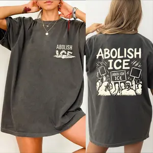 Abolish Ice No Human Is Illegal 2 Sided Shirt, End Ice Political Shirt, Pro Immigrant Tee, Social Justice Shirt
