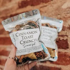 Cinnamon Toast Cereal Scented Simmer Pot Bag for Aromatherapy and Relaxation