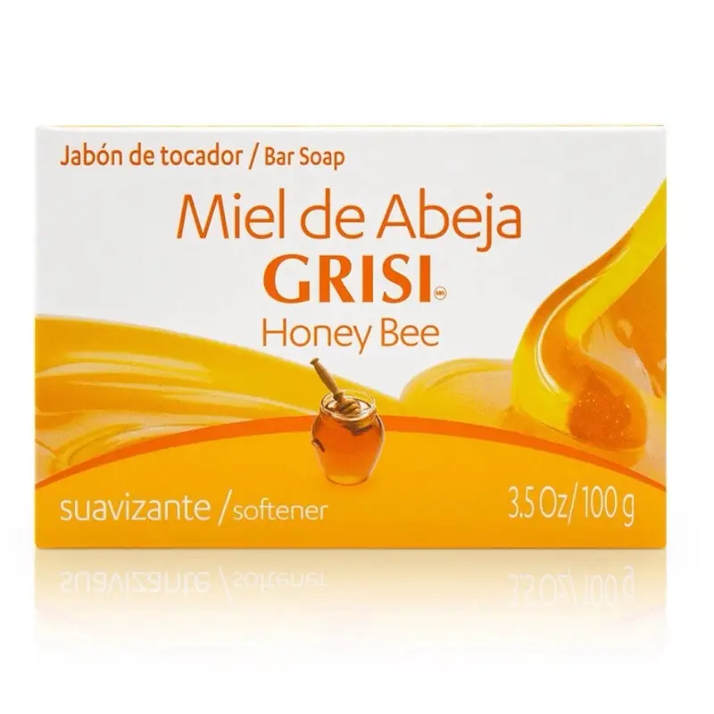 Honey Bee Soap Cleanser Facial Cleansing Facial Wash Grisi Jabon de Miel for Daily Use 3.5 Oz/100 g