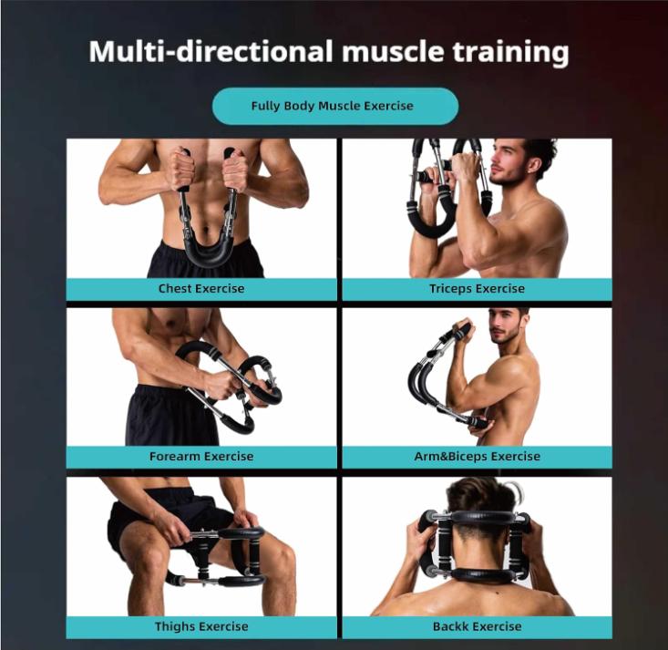 Adjustable Power Twister Bar 60-110lb | Portable Chest Workout Gear | Home Fat-Burning Fitness Tool | TikTok Chest Day Must-Have