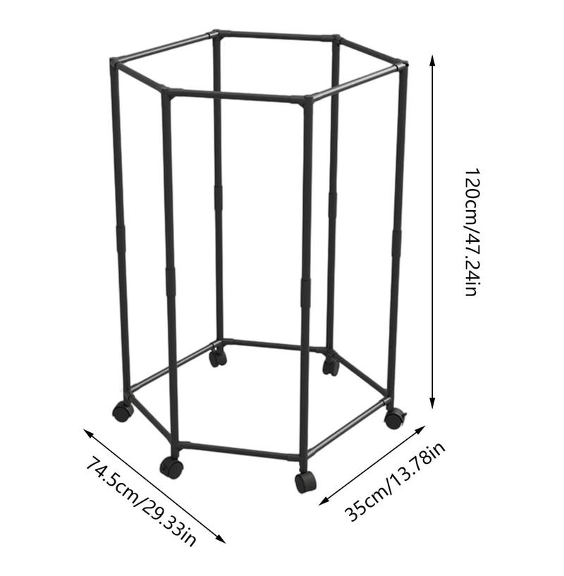 Space Saving Holder Clothes Rack with Wheels for Hanging Garments Ideal for Bedroom Laundry Room and Balcony Storage