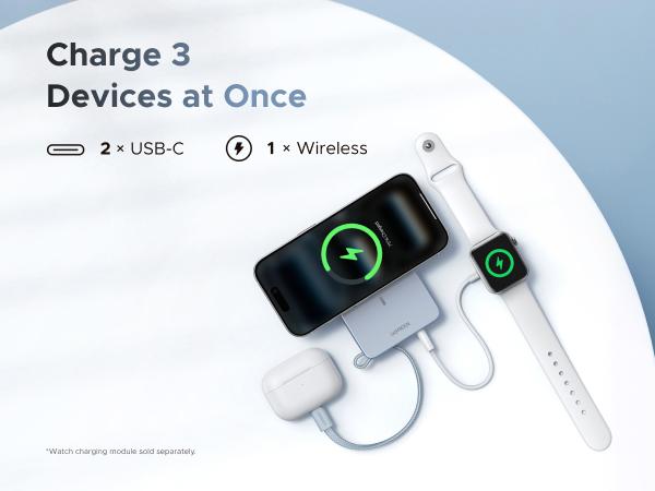 UGREEN MagFlow 10000mAh Power Bank Qi2 25W Certified Wireless Charging Magnetic Portable Charger for MagSafe with Built-in Cable 30W USB-C Battery Packfor iPhone17 Pro Max/Pixel 10 Pro XL,TikTokShopJumpstartSale