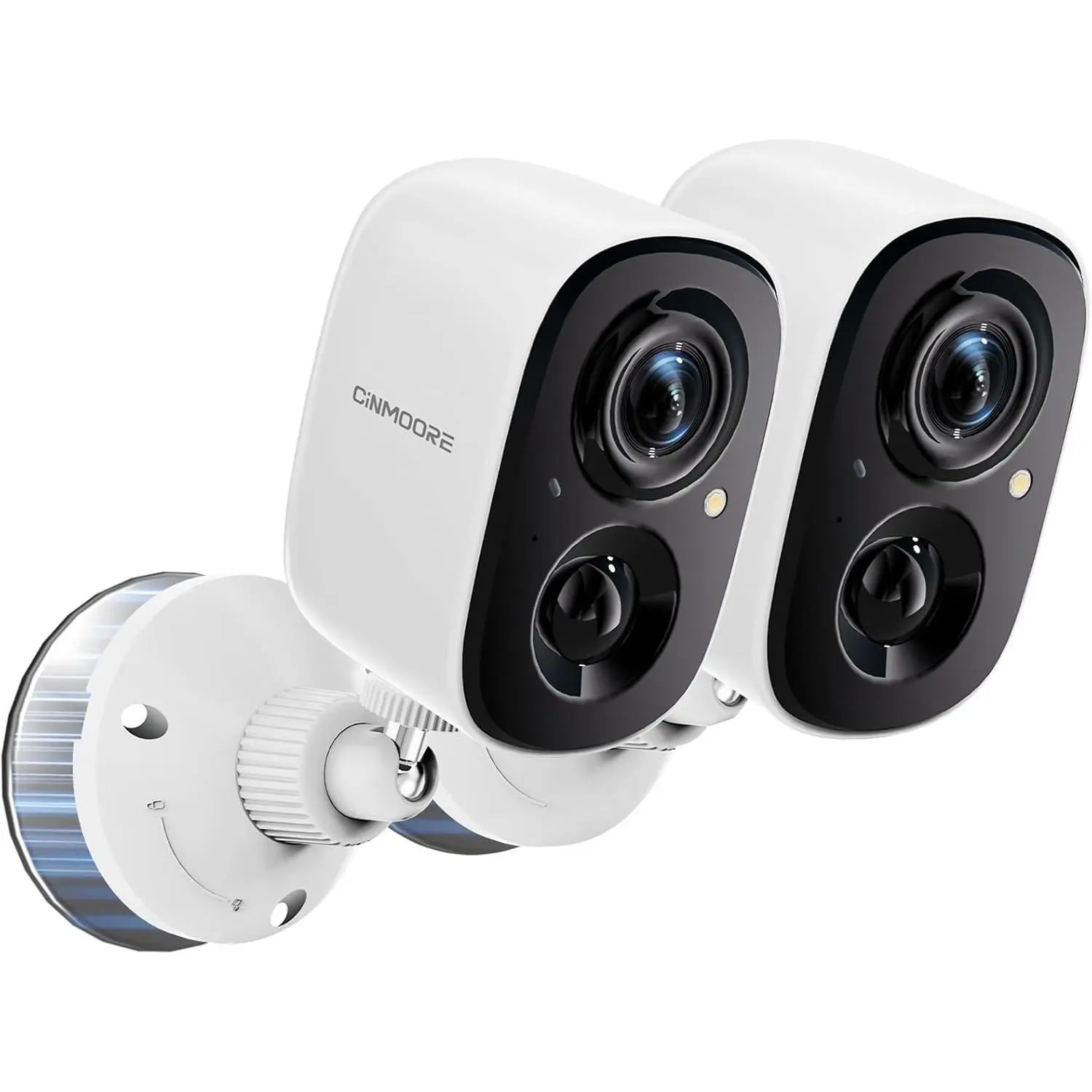 2.5K Wireless Home Security Cameras comes in 1 pack or 2-Pack, Outdoor WiFi Non-Subscription AI Person Detection, 4MP Color Night Vision, Full Duplex 2-Way Audio, IP66 Waterproof Battery Powered, monitoring device