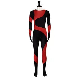 Men‘s Dr. Eggman Red and Black Bodysuit Jumpsuit Cosplay Costume for Halloween