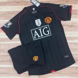 Manchester United 2008 Football Kit, Retro MU Football Shirt - High-Quality Polyester Fabric