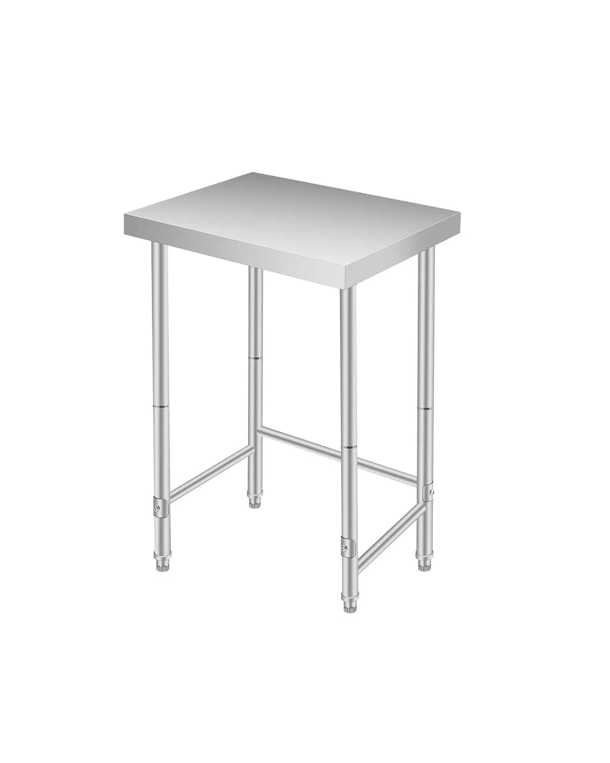 Garvee 16x24x35 Inch Stainless Steel Prep Table - Heavy Duty Commercial Utility Work Table with Open Base, Easy to Clean, Durable for Kitchen, Restaurant, Home, and Hotel Use