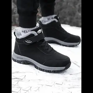 Men's Warm Snow Boots, 1 Pair Casual Waterproof & Non-slip Ankle Boots for Outdoor Activities, Simple Male All-match Shoes for Fall & Winter for Daily Wear