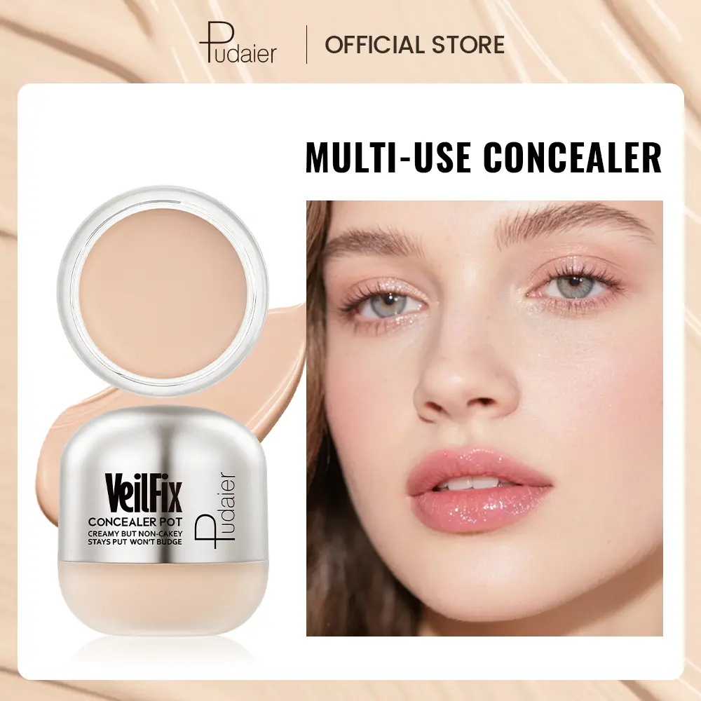 Fludaler VeilFix Concealer Pot - Creamy Non-Greasy Formula that Stays Put Won't Budge - Perfect for Flawless Coverage