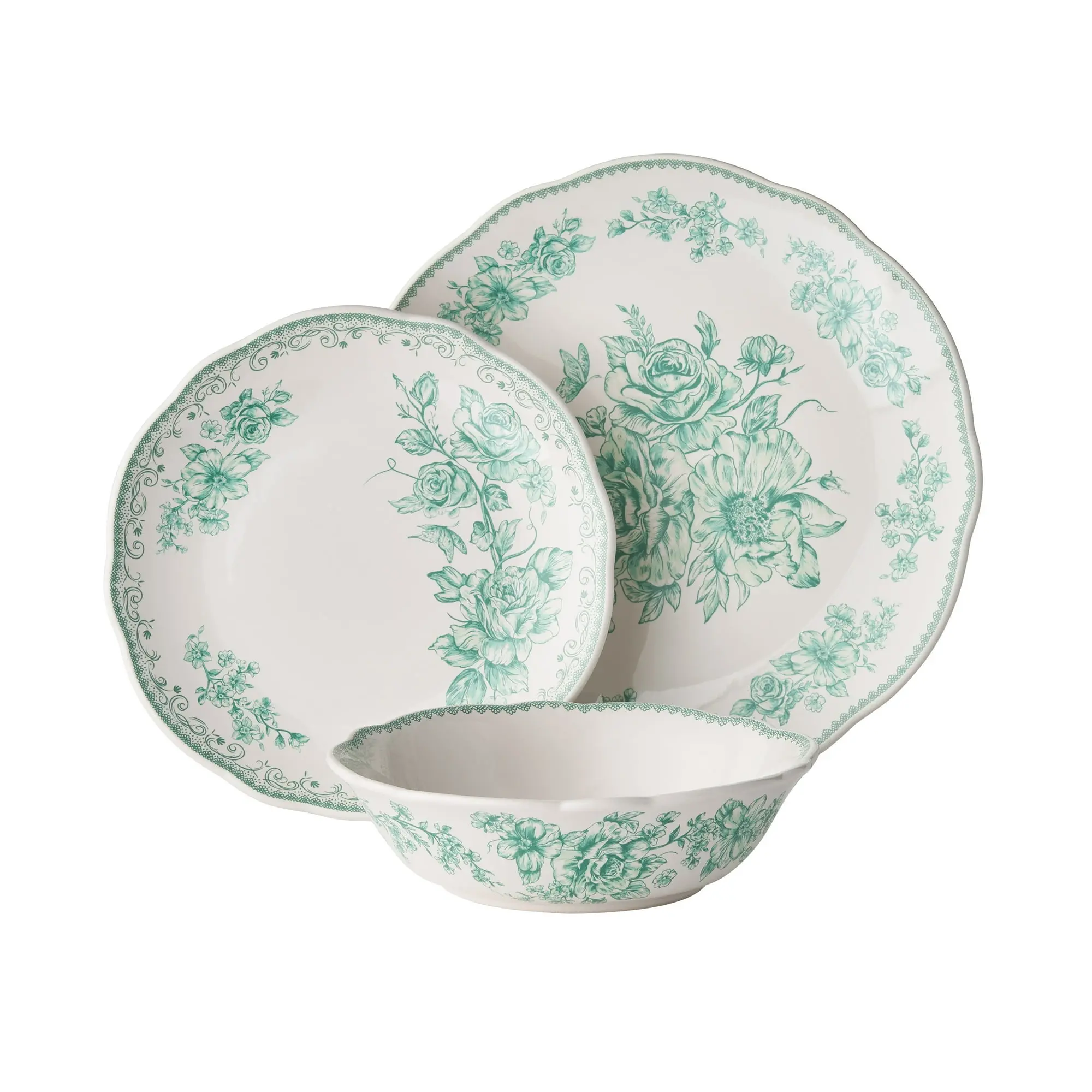 The Pioneer Woman Agatha 12-Piece Stoneware Dinnerware Set
