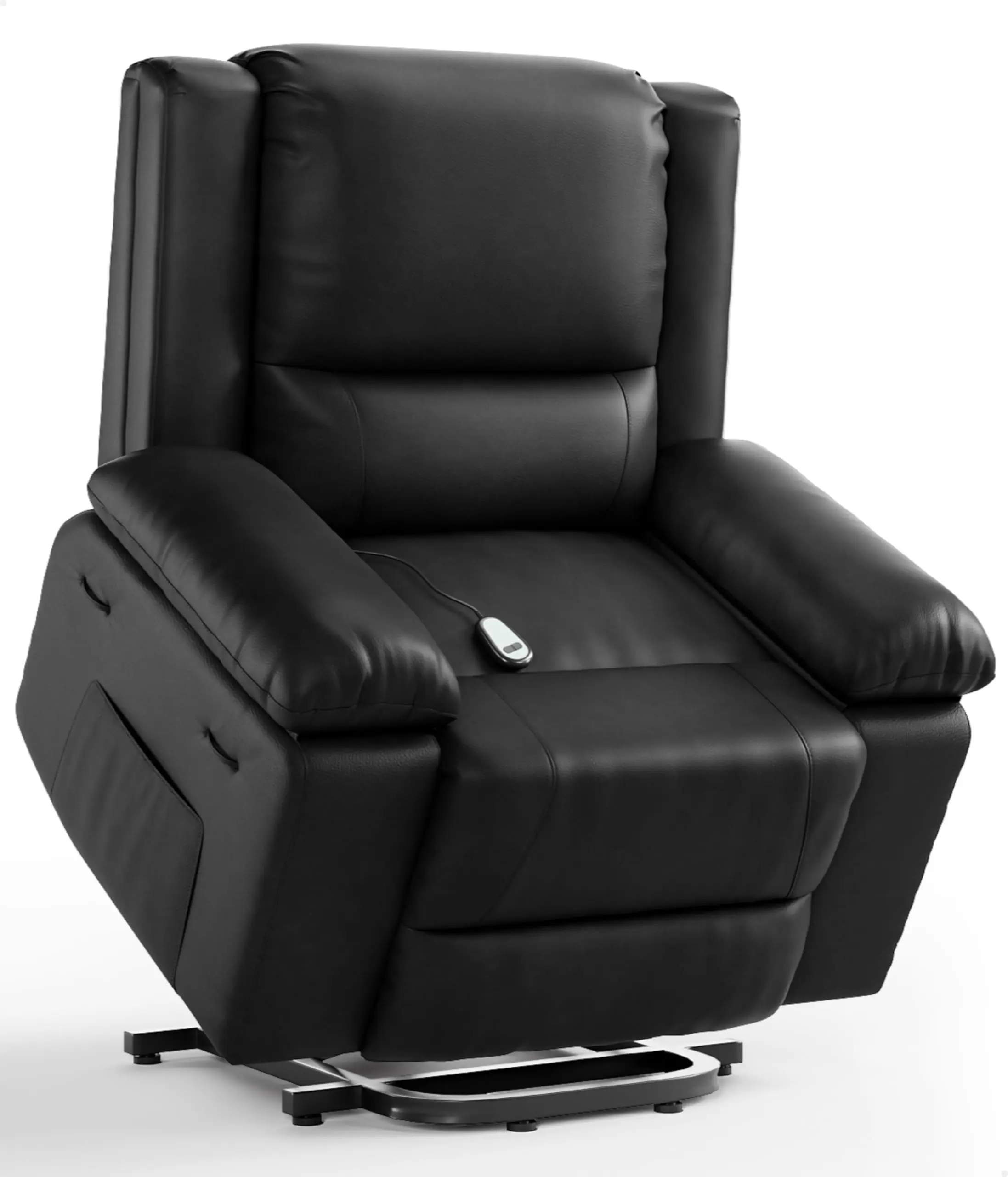 GAOMON Electric Lift Recliner Chair - Heat and Massage, PU Leather Power Lift Recliner for Elderly & Mobility Impaired, Adjustable Back and Legs, Heavy Duty Lift Chair for Seniors
