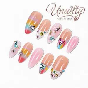Unailty | Tender Crush Collection | Professional Salon-Quality Handmade Press-On Nails | Extra-Durable |Reusable