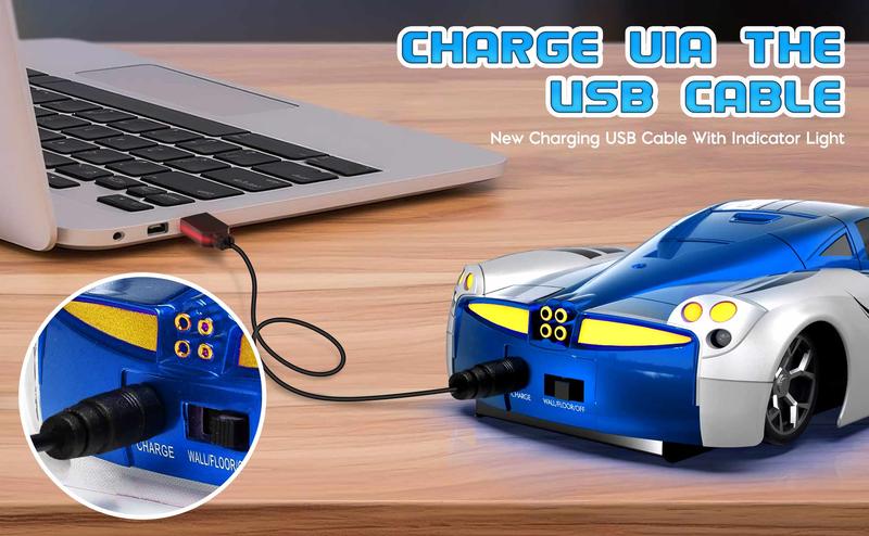 Wall Climbing Car, LED Light Electric Remote Toy Car for Kids Ages 3 4 5 6 7 8 9 Year, High-Speed Racing Vehicle – Fun Christmas & New Year Gift for Boys and Girls