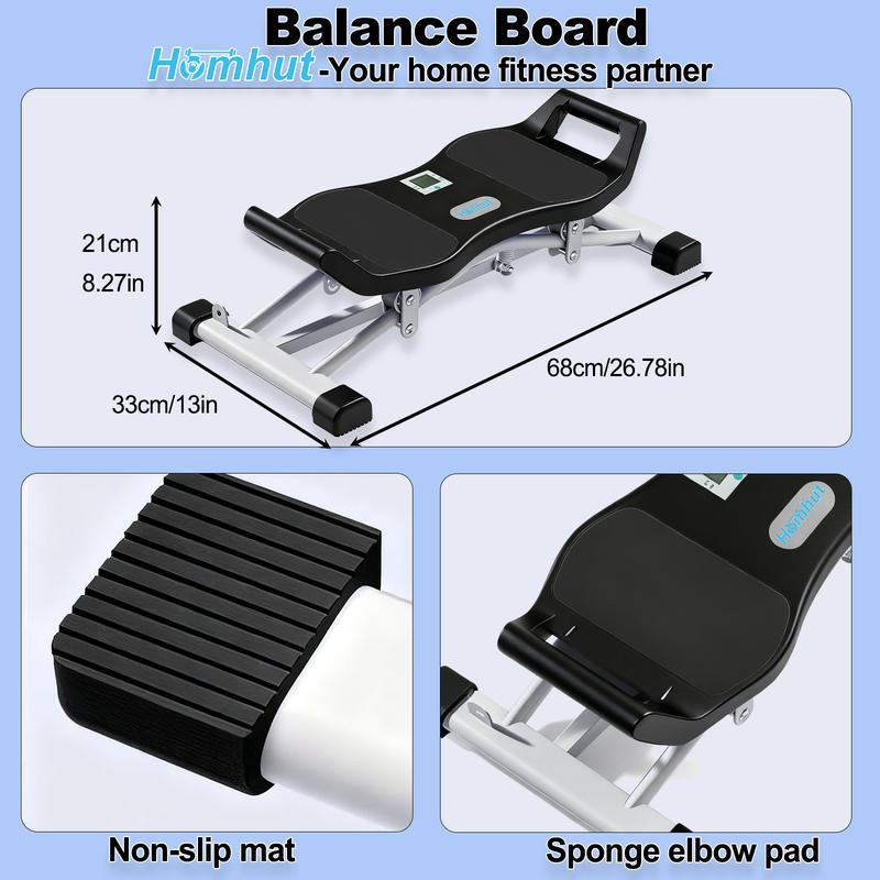 Swing Glider Stepper with Resistance Bands，Multifunctional Home-use Pelvic Floor Muscle Trainer, Balance Stepper, Ski Machine & Leg Shaping Equipment