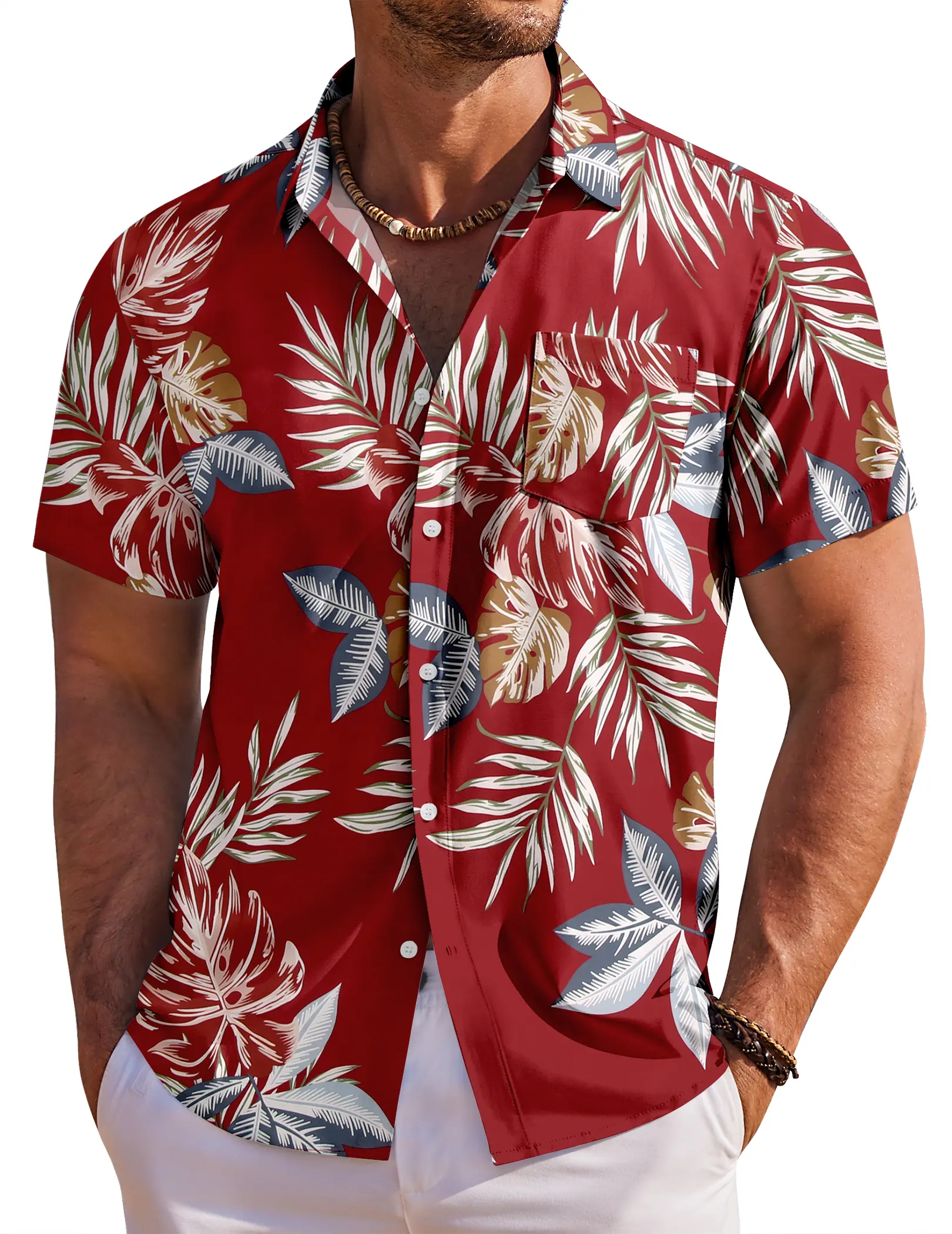 Men's Hawaiian Shirt Short Sleeve Floral Button Down Tropical Holiday Beach Outfits Polyester Men's Hawaiian Shirt Short Sleeve Floral Button Down Tropical Holiday Beach Outfits Polyester