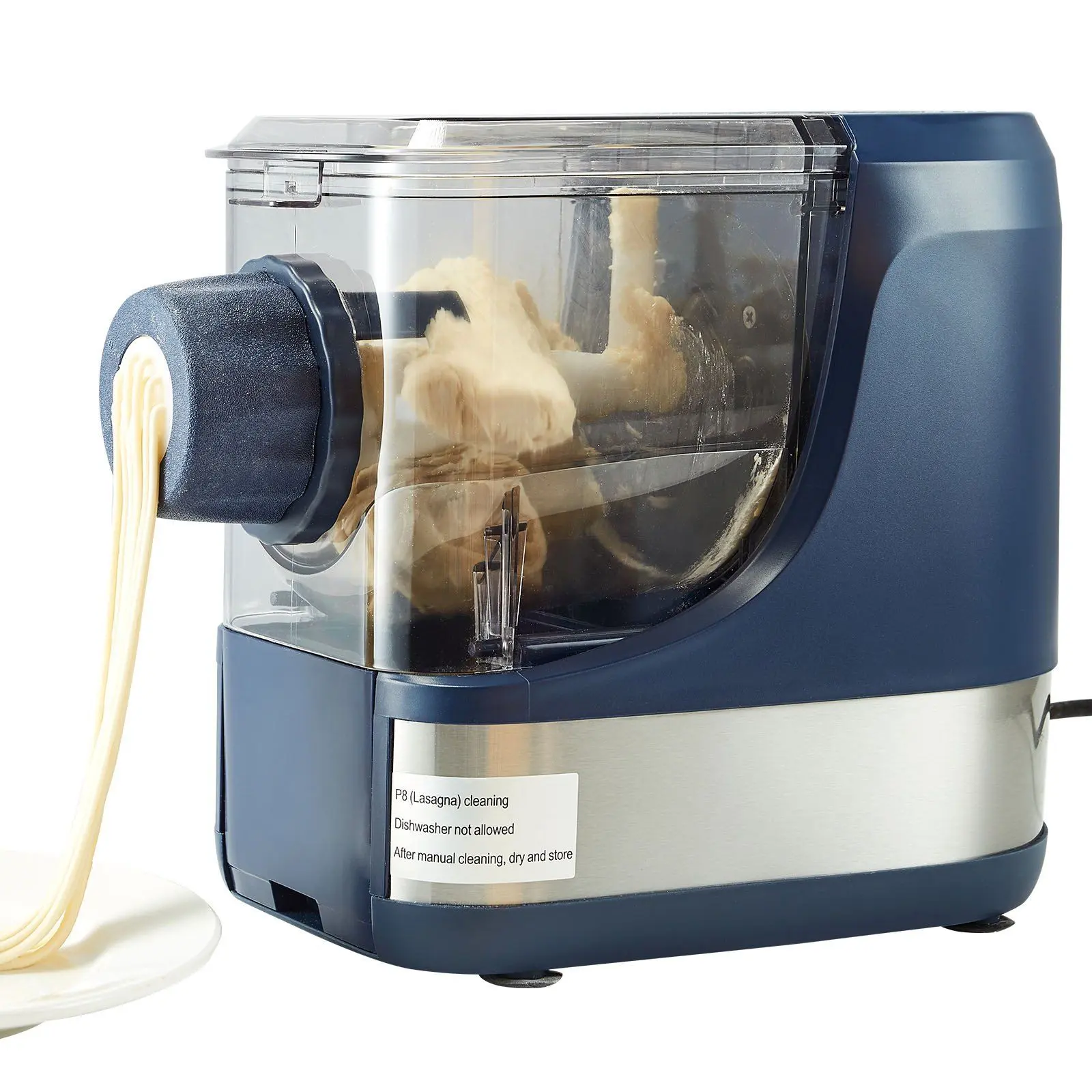 VEVOR Electric Pasta Maker, 150W Automatic Noodle Maker Machine with 8 Pasta Shapes, 4 Intelligent Modes, 500g Flour Capacity Pasta Maker Machine with Measuring Cups, Cleaning Brush for Home Kitchen