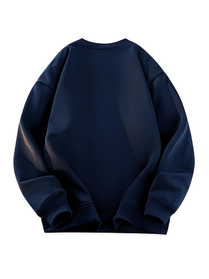 CCCMAI Casual Long Sleeve Crewneck Pullover Sweatshirt for Women & Men Festival Gift Available in Multiple Colors Men's Clothes for Daily Wear