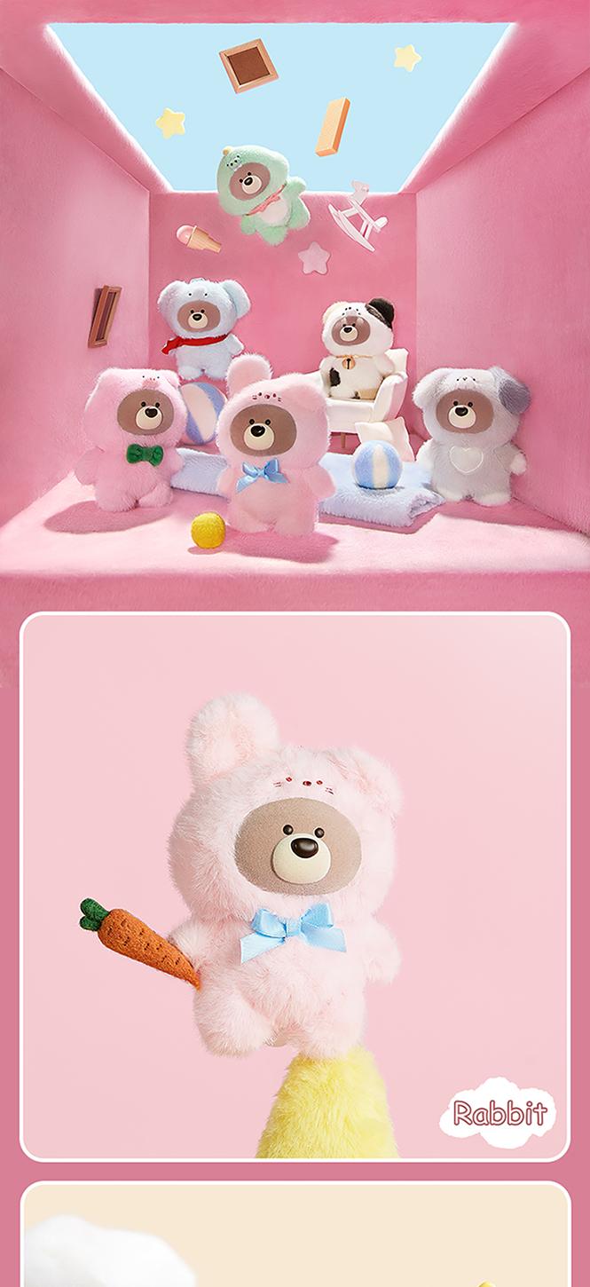 【New Year's gift】MINISO Jifute Bear Blind Box Unboxing! Cute Hanging Plush for Bags & Keys, Build Your Cute Squad