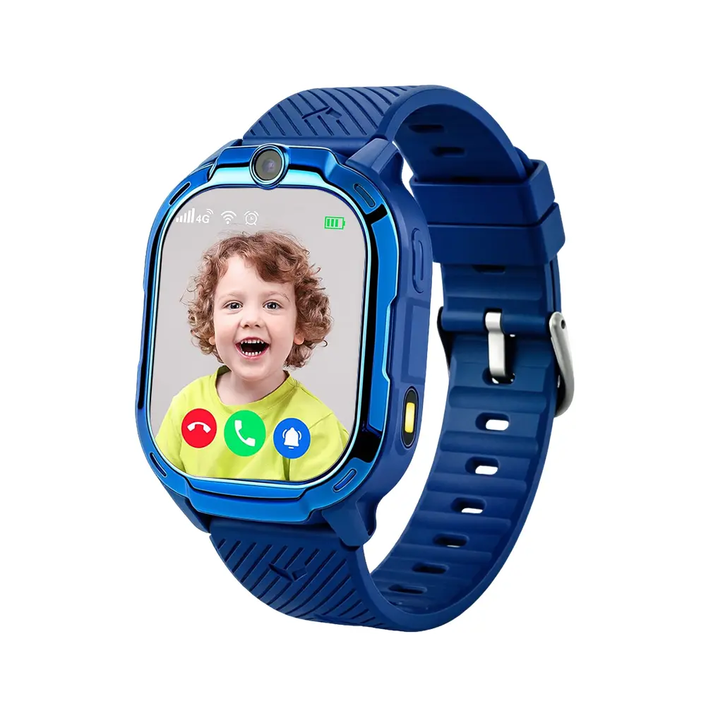 Kids' 4G Wearable Smart Watch with GPS Tracker, Remote Parental Control, Video & Voice Call, SOS Button, IP68 Waterproof, AI Digital Features, SIM-Enabled Phone Watch for Boys & Girls Age 4-12