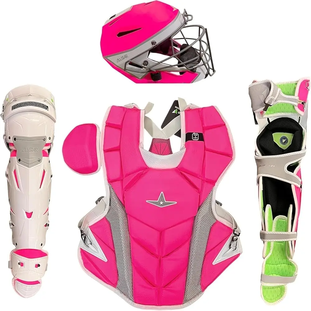 All Star MVP-Pro Catcher's Kit For Adults - NOCSAE Certified, Mother's Day Edition (Large Size)