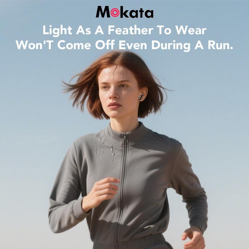 MOKATA Bluetooth 5.4 Earphones LED Display High Fidelity Waterproof Wireless Earphones | Suitable for Office, Sports, Study and Audio Calls | Built-in Microphone | Earphones