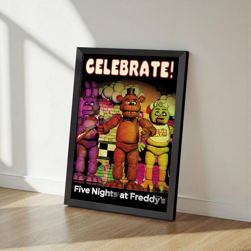 Five Nights At Freddy's Celebrate Wall Poster - Home Decor Art - Gift Idea