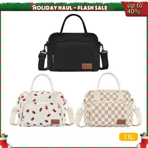 Nifogo 11L Large Lunch Bag for Women Men Girls Insulated Reusable Cooler Tote Water Resistant Portable for Work & Picnic