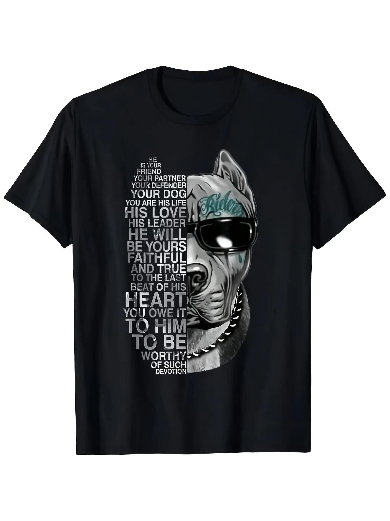 Men'S American Bully Dog Graphic T-Shirt - Retro Vintage Style Bold Dog Face & Text Print, Comfortable Round Neck All-Season Casual Tee for Casual Attire, Outdoor Activities & Bully Lovers - Ideal Gift for Dog Owners (Black/White Design), Graphic Tees, Gr