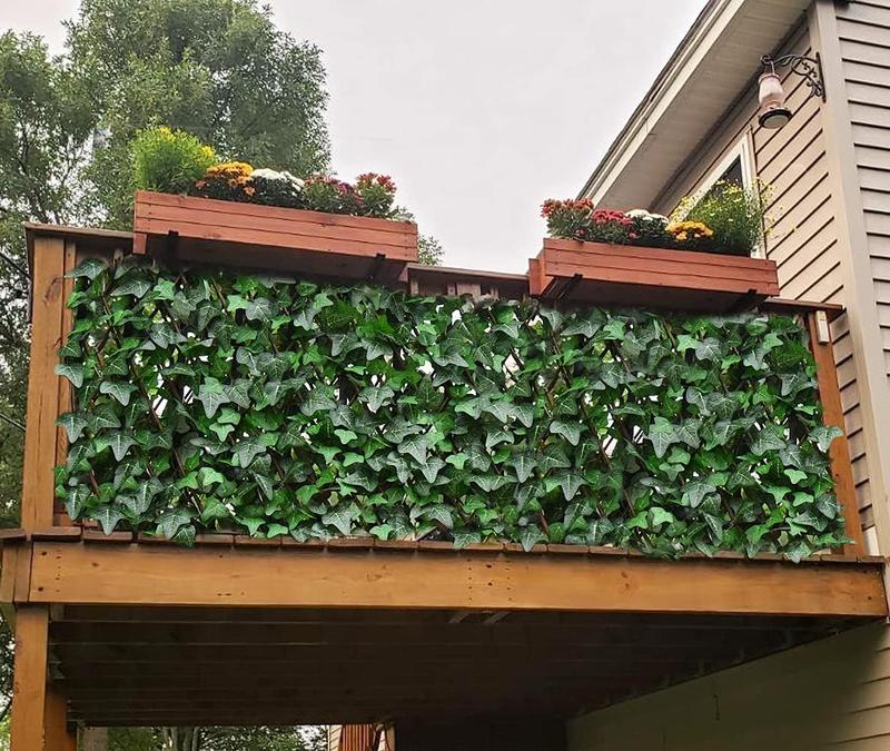 Uhair Privacy Fence Expandable Screen for Balcony Patio Outdoor,Decorative Faux Ivy Fencing Panel,Hide Unsightly Views, Realistic Leaf Design Garden