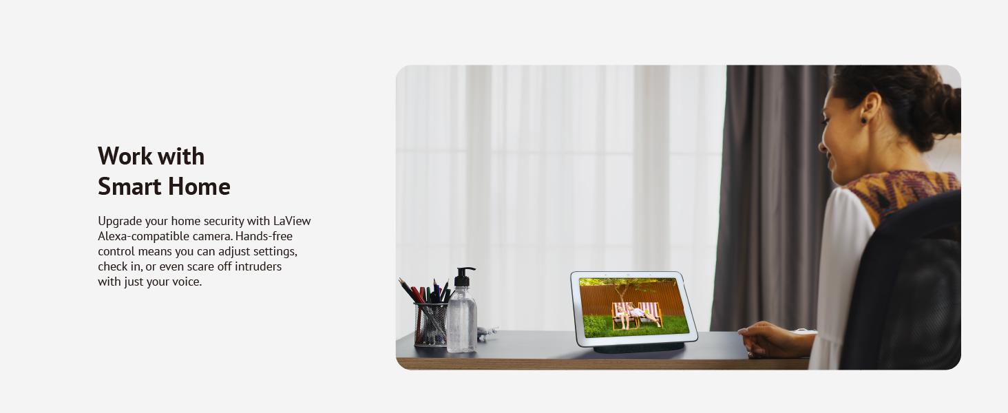 LaView 2K 3MP Solar Security Cameras Wireless Outdoor, Cameras for Home Security, 360° Pan & Tilt Home Security Cameras, IP65 Outdoor Camera, Color Night Vision, Two-Way Audio, Compatible with Alexa