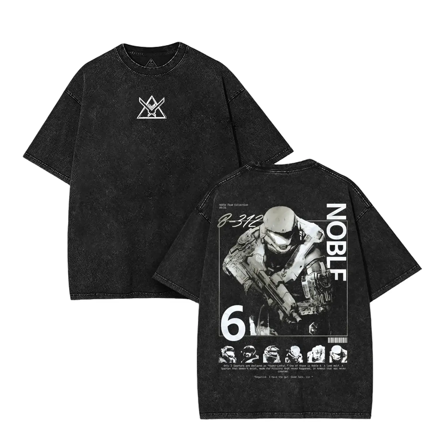Noble 6 Halo Reach, Remember Reach Unisex Washed Cotton T-Shirt, Tank Top, Hoodie RPG graphic tees Top anime manga game merch Casual Streetwear men gifts shirts men Menswear Hoodie Print Straight
