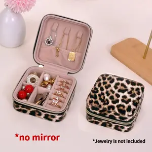 Portable Jewelry Organizer Box—Travel Storage Case for Earrings, Necklaces, Rings, Bracelets | Compact & Durable,with Optional Mirror