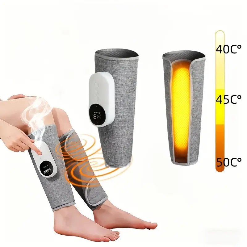 Perfect Christmas gift: a wireless leg massager—an air-pressure calf massager with heating pad function, suitable for feet, legs, thighs, and knees. It offers 3 intensity levels and a manual mode for muscle relaxation. Ideal for office workers who sit for