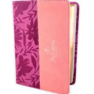 Biblia sin cierre letra grande color rosado y burgundy Tamaño Portátil Imitación piel de alta calidad