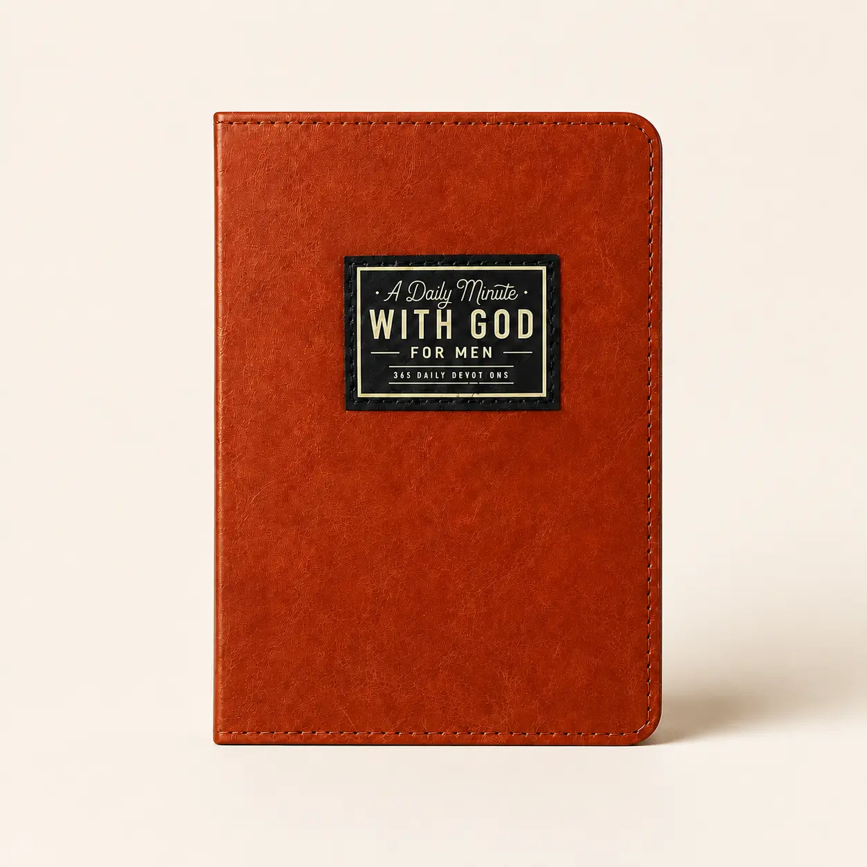 One Minute with God for Men, 365 Day Devotional Journal, Daily Reflection & Inspiration Book, Personal Growth Journal with Brown Faux Leather Cover, Portable Gift for Dad Husband Son Father,Personal Organisers backtoschool