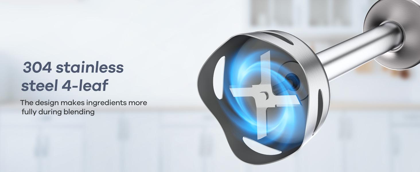 Ganiza 7 in 1 Electric Immersion Blender Handheld, Max 1000W, 15 Speed and Turbo Mode, Stainless Steel, With 1500ml Food Processor and Other 6 Pieces Powerful Juicer Machine kitchenaid stand mixer frother