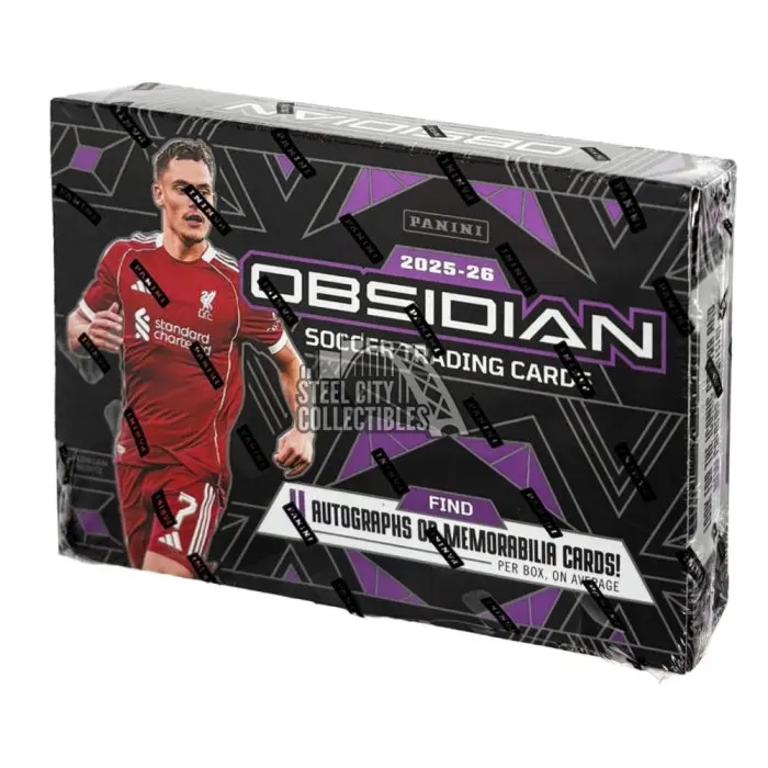 2025-26 Panini Obsidian Soccer Sports Trading Cards Hobby Box, Includes Trading Cards, Autographs Per Box