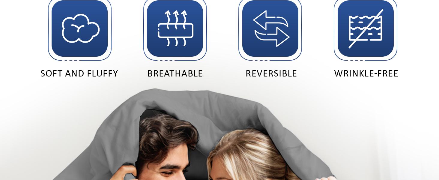 Lux Decor 5 Pc Solid Comforter Set - Polyester Soft Fluffy Comforter- Autumn Lightweight Comforter - All Season Breathable Down Alternative Comforter Set, Duvet Insert All Sizes  -Soft & Durable Bedding Set