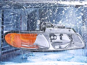 Nilight Headlight Assembly Compatible with 1996 1997 1998 1999 Chrysler Town & Country Dodge Grand Caravan Plymouth Grand Voyager Replacement Headlamp Chrome Housing Amber Reflector