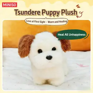 MINISO  Proud Pup Pal: Adorable Tsundere Dog Plush - The Perfect Gift for Besties & Fun-Loving Friends!
