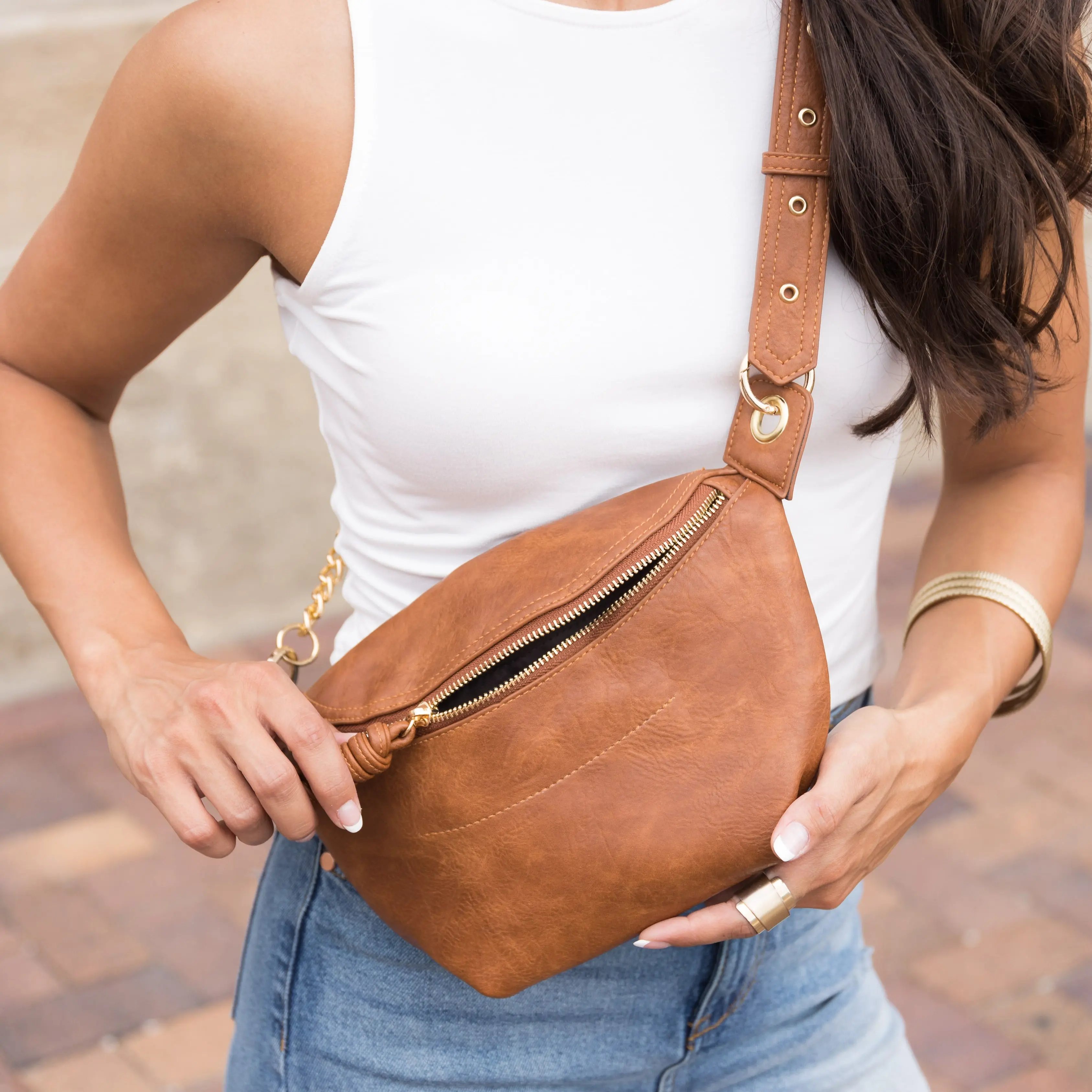 Luxe Convertible Sling/Belt Bag shoulder purse Crossbody
