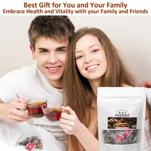 Ginseng Eight Treasure Tea – Natural Qi Balance Wellness Tea with Red Dates, Goji & Maca, Vegan Daily Health Drink, Herbal Wellness Blend for Energy Support, Immunity & Daily Balance, Natural Fruit Flower Tea