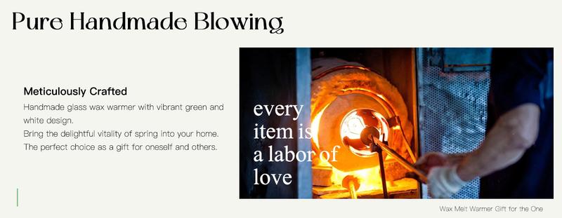 Mushroom Wax Melt Warmer Small Bedside Table, Translucent Glass White Burner Fragrance for Bedroom Dorm Office Kitchen, Murano Style Aesthetic, Galentine's Valentine's Gift