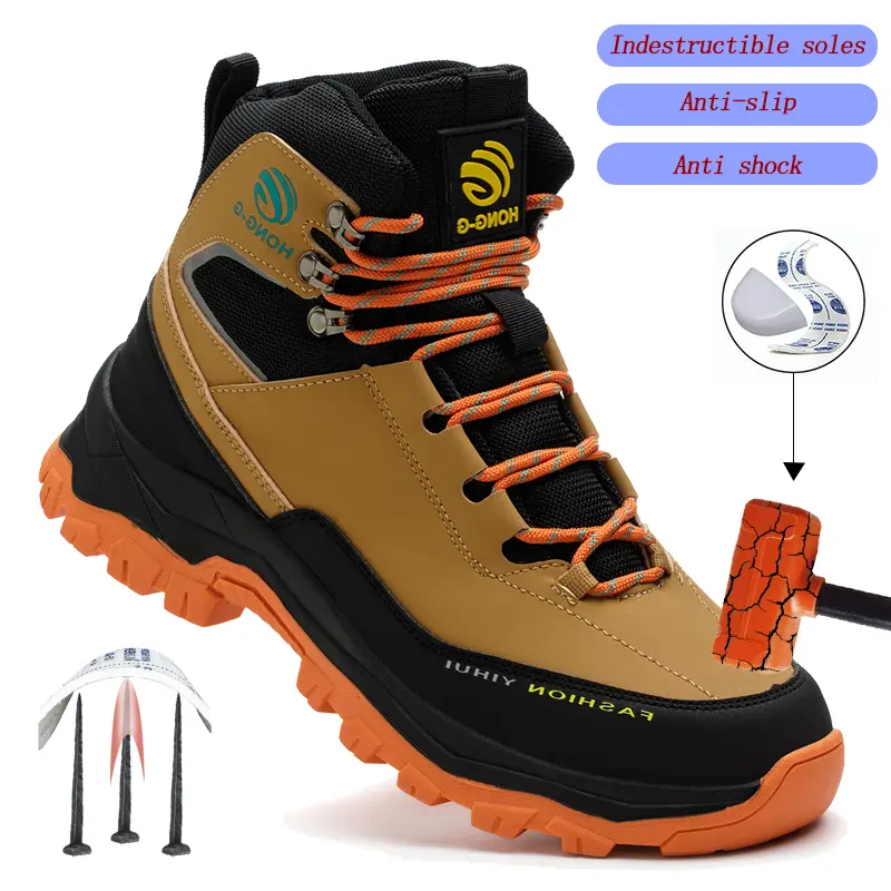 Minimalist Knit Fabric Safety Boots with Steel Toe - Lightweight, Puncture-Proof Work Shoes with Non-Slip Rubber Sole, Outdoors, Steel Toe Cap, Minimalist Work & Safety Footwear, Durable Work & Safety Footwear, Heavy Duty Work & Safety Footwear