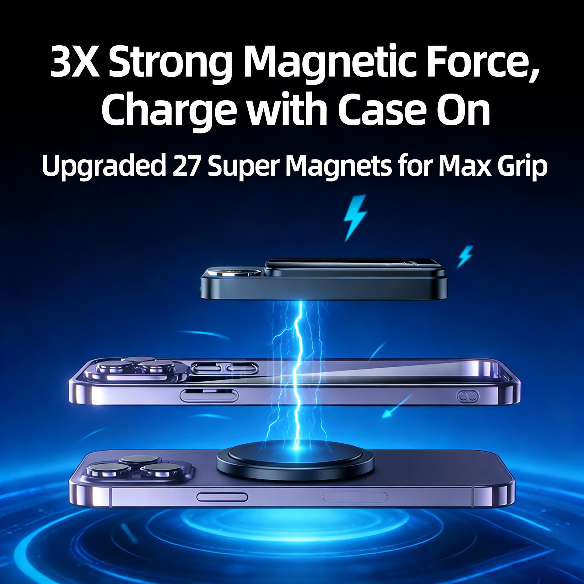 Magnetic 10000mAh 22.5W Fast Charger Power Bank Ultra-Thin Design for iPhone 12,13,14,15,16,17 Wireless PD20W Dual Charging Micro USB Portable  Battery Quality Money-Back Guarantee