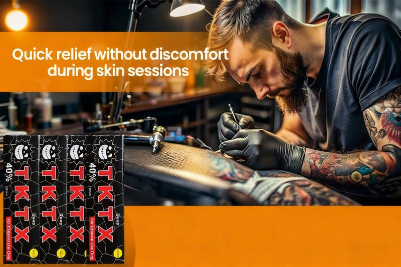 TKTX Black 40% Maximum Strength Numbing Cream 4-8H Painless Tattoo Microblading 10g*2PCS for External Use Only